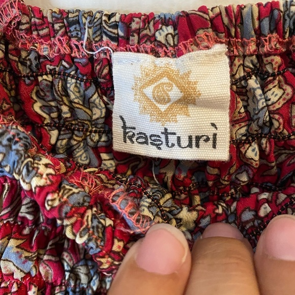 Kasturi Vintage Silk Floral Bohemian Mini Flowy Dress - Picture 6 of 10